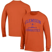 Men's Champion  Orange Clemson Tigers Gymnastics Icon Long Sleeve T-Shirt