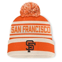 Men's Fanatics Orange San Francisco Giants Tape Measure Cuffed Knit Hat with Pom