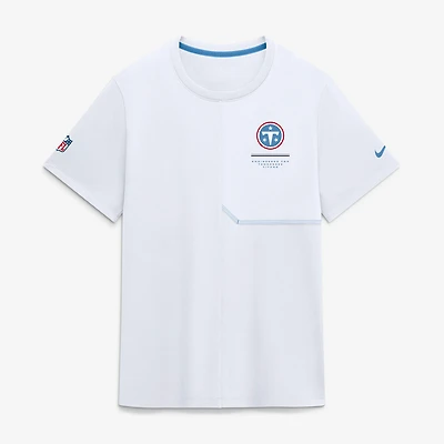 Men's Nike  White Tennessee Titans Sideline UV Dri-FIT Coaches Shirt