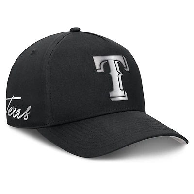 Men's Nike Black Texas Rangers Rise Dri-FIT A-Frame Adjustable Hat