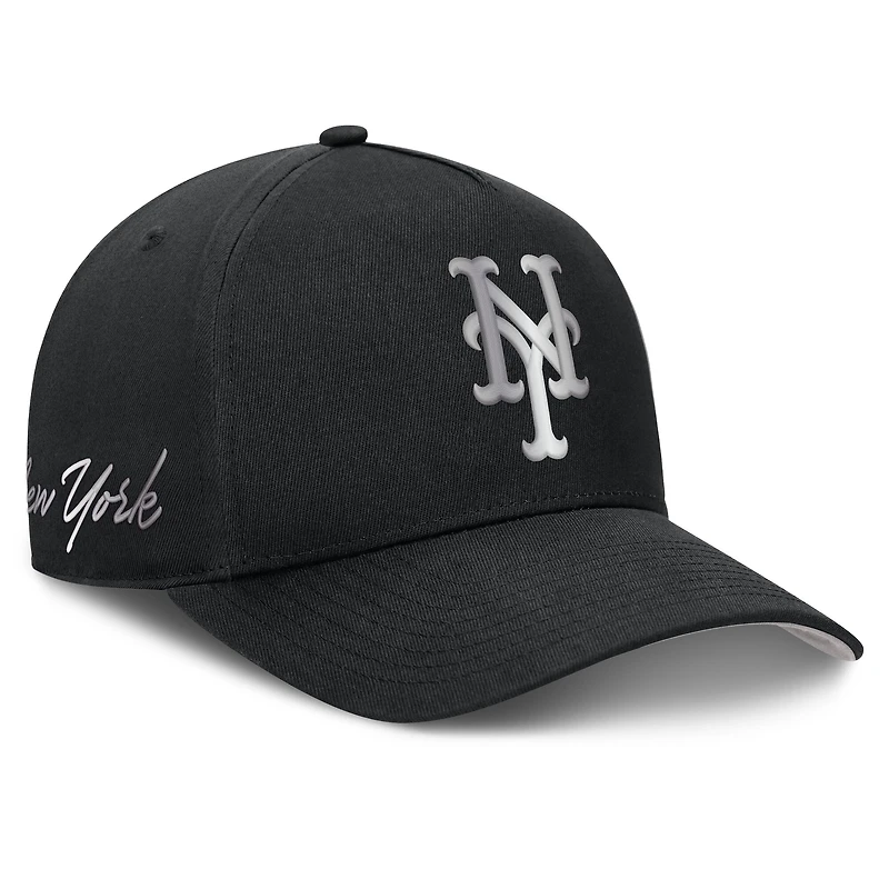Men's Nike Black New York Mets Rise Dri-FIT A-Frame Adjustable Hat