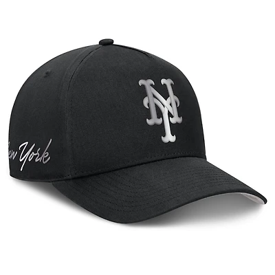Men's Nike Black New York Mets Rise Dri-FIT A-Frame Adjustable Hat