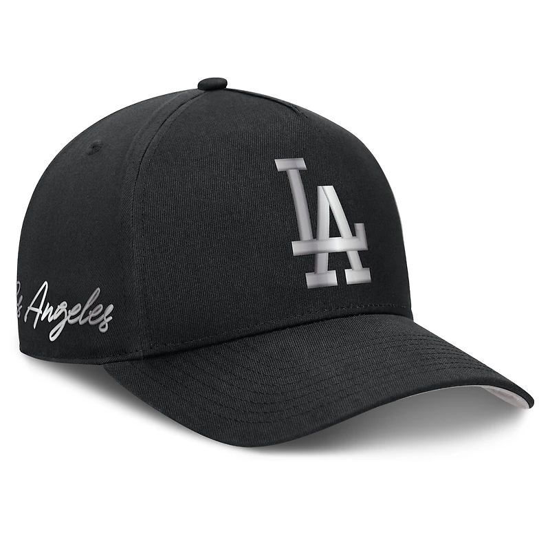 Men's Nike Black Los Angeles Dodgers Rise Dri-FIT A-Frame Adjustable Hat