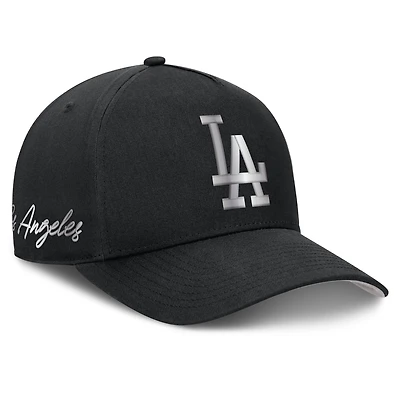 Men's Nike Black Los Angeles Dodgers Rise Dri-FIT A-Frame Adjustable Hat