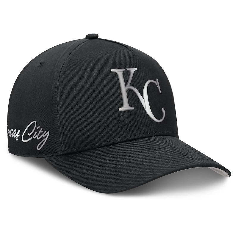 Men's Nike Black Kansas City Royals Rise Dri-FIT A-Frame Adjustable Hat