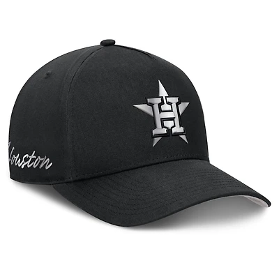 Men's Nike Black Houston Astros Rise Dri-FIT A-Frame Adjustable Hat