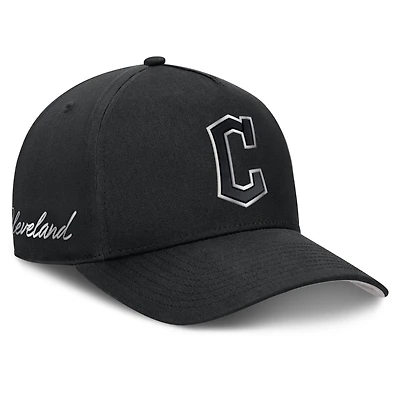 Men's Nike Black Cleveland Guardians Rise Dri-FIT A-Frame Adjustable Hat
