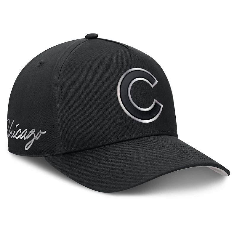 Men's Nike Black Chicago Cubs Rise Dri-FIT A-Frame Adjustable Hat