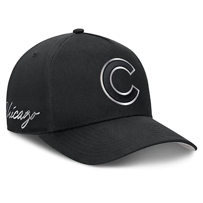 Men's Nike Black Chicago Cubs Rise Dri-FIT A-Frame Adjustable Hat