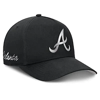 Men's Nike Black Atlanta Braves Rise Dri-FIT A-Frame Adjustable Hat
