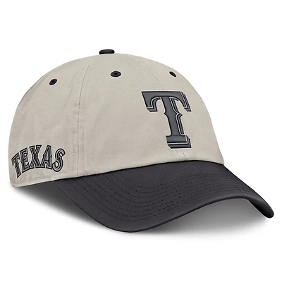 Men's Fanatics Beige/Charcoal Texas Rangers Frame Adjustable Hat