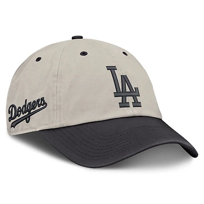 Men's Fanatics Beige/Charcoal Los Angeles Dodgers Frame Adjustable Hat