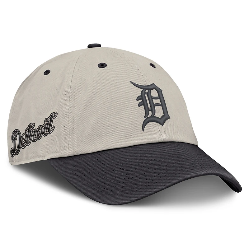 Men's Fanatics Beige/Charcoal Detroit Tigers Frame Adjustable Hat