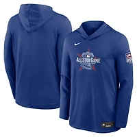 Men's Nike Royal 2026 MLB All-Star Game Authentic Collection Dri-FIT Long Sleeve Hooded T-Shirt
