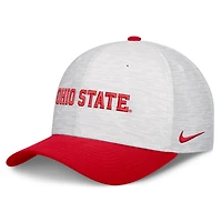 Unisex Nike  White/Scarlet Ohio State Buckeyes Primetime Rise Adjustable Hat