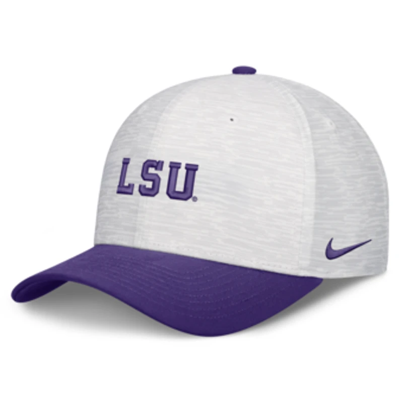 Unisex Nike White/Purple LSU Tigers Primetime Rise Adjustable Hat