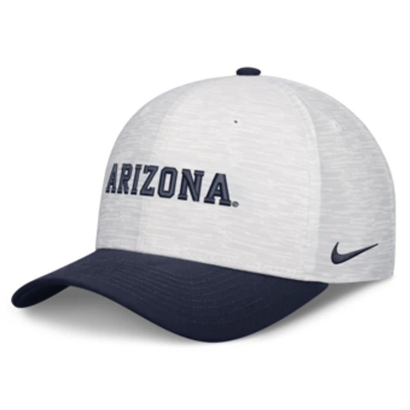 Unisex Nike White/Navy Arizona Wildcats Primetime Rise Adjustable Hat