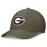 Men's Nike  Olive Georgia Bulldogs Primetime SwooshFlex Dri-FIT Hat