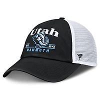 Men's Fanatics Black Utah Mammoth Fundamental Underline Trucker Adjustable Hat