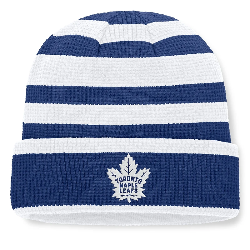 Men's Fanatics Blue/White Toronto Maple Leafs Fundamental Steady Cuffed Knit Hat