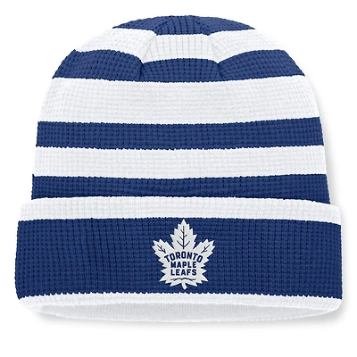 Men's Fanatics Blue/White Toronto Maple Leafs Fundamental Steady Cuffed Knit Hat