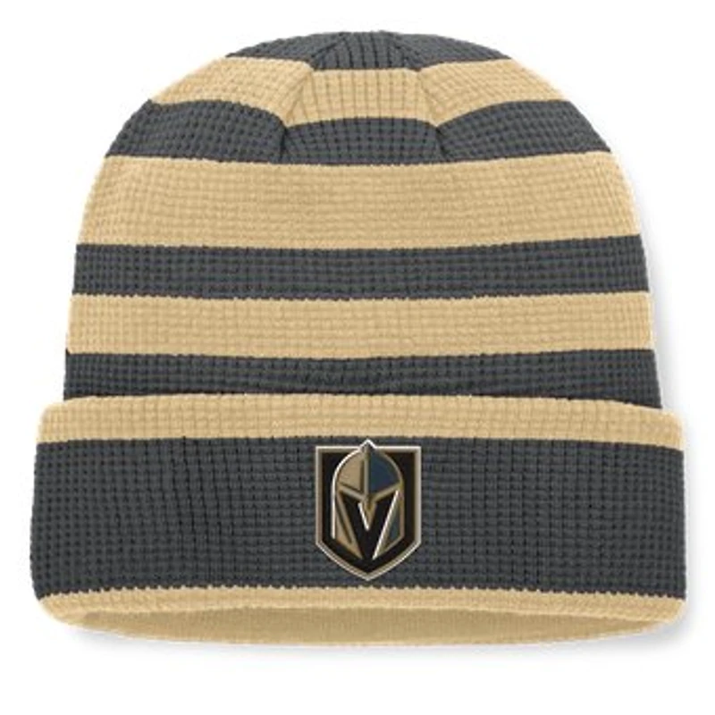 Men's Fanatics Charcoal/Gold Vegas Golden Knights Fundamental Steady Cuffed Knit Hat