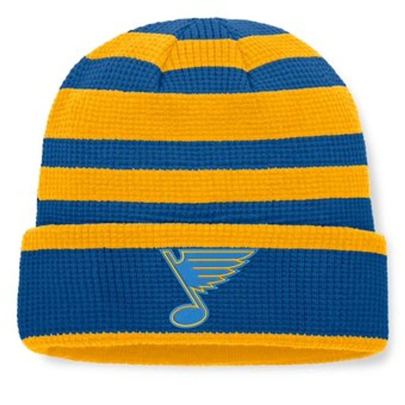 Men's Fanatics Blue/Gold St. Louis Blues Fundamental Steady Cuffed Knit Hat