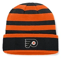 Men's Fanatics Black/Orange Philadelphia Flyers Fundamental Steady Cuffed Knit Hat
