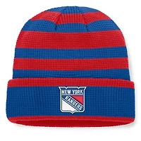 Men's Fanatics Blue/Red New York Rangers Fundamental Steady Cuffed Knit Hat