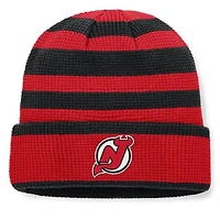 Men's Fanatics Red/Black New Jersey Devils Fundamental Steady Cuffed Knit Hat