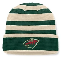 Men's Fanatics Green/Cream Minnesota Wild Fundamental Steady Cuffed Knit Hat