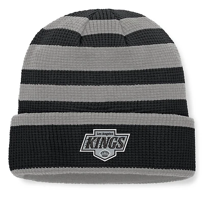 Men's Fanatics Black/Silver Los Angeles Kings Fundamental Steady Cuffed Knit Hat