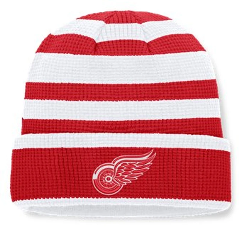 Men's Fanatics Red/White Detroit Red Wings Fundamental Steady Cuffed Knit Hat