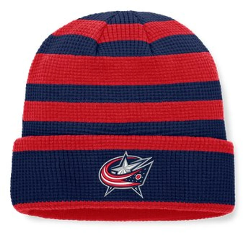 Men's Fanatics Navy/Red Columbus Blue Jackets Fundamental Steady Cuffed Knit Hat