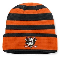 Men's Fanatics Orange/Black Anaheim Ducks Fundamental Steady Cuffed Knit Hat