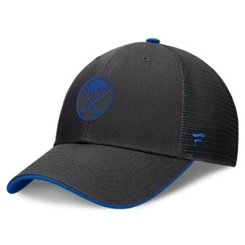 Men's Fanatics Black Buffalo Sabres Fundamental Limits Trucker Adjustable Hat