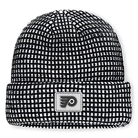 Men's Fanatics Black Philadelphia Flyers Fundamental Scheme Ribbed Cuffed Knit Hat