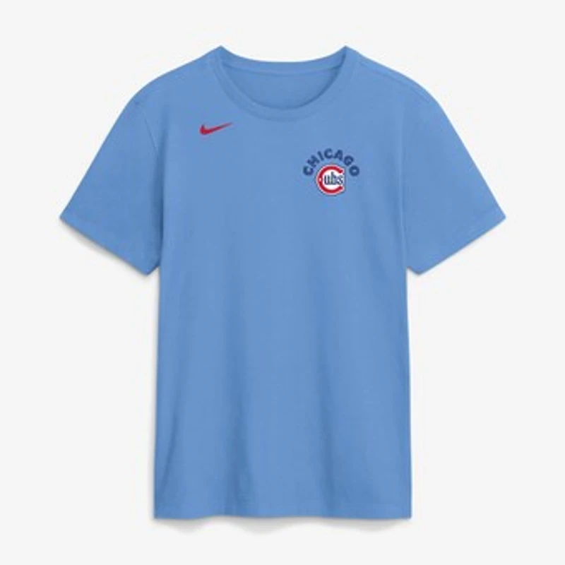 Men's Nike Light Blue Chicago Cubs Electric Bear T-Shirt