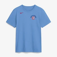 Men's Nike  Light Blue Chicago Cubs Electric Bear T-Shirt