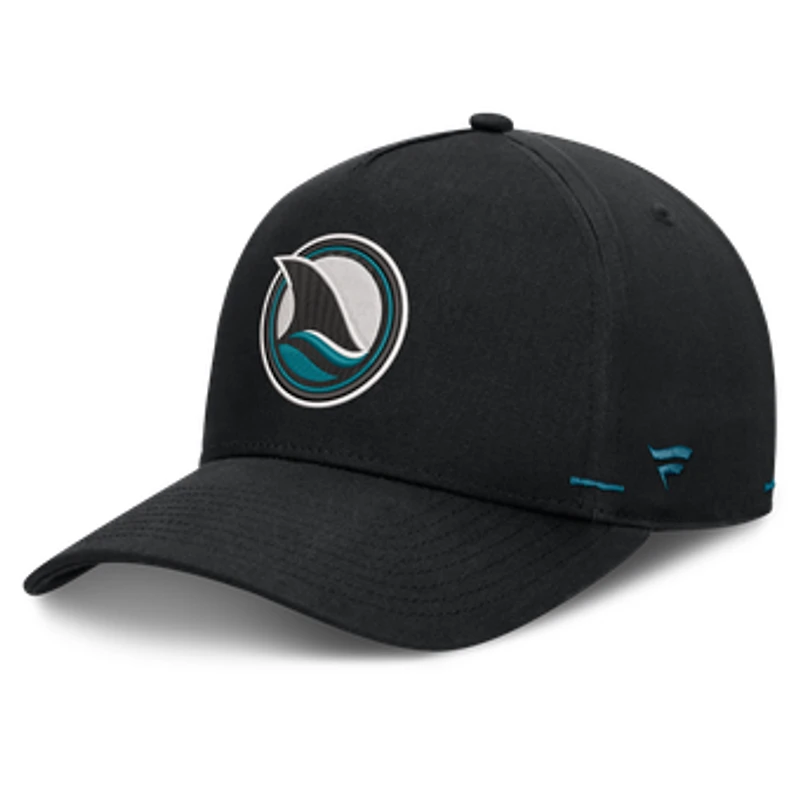 Men's Fanatics Black San Jose Sharks Alternate Authentic Pro Rink A-Frame Adjustable Hat