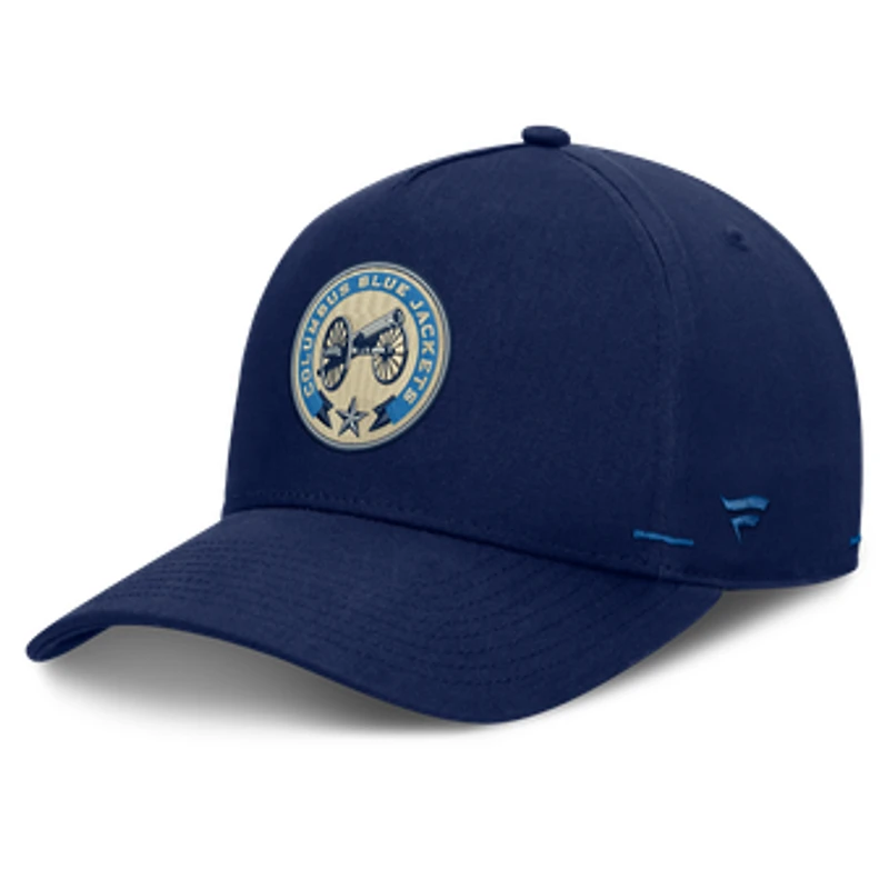 Men's Fanatics Navy Columbus Blue Jackets Alternate Authentic Pro Rink A-Frame Adjustable Hat