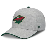 Men's Fanatics Heather Gray Minnesota Wild A-Frame Adjustable Hat