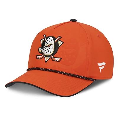 Men's Fanatics  Orange Anaheim Ducks On Stage Podium A-Frame Adjustable Hat