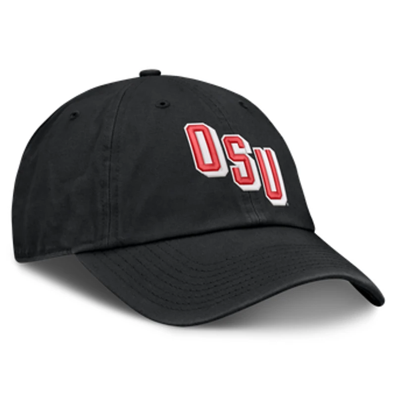Men's Nike Black Ohio State Buckeyes Legacy Letter & Mascot Club Adjustable Hat