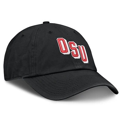 Men's Nike Black Ohio State Buckeyes Legacy Letter & Mascot Club Adjustable Hat