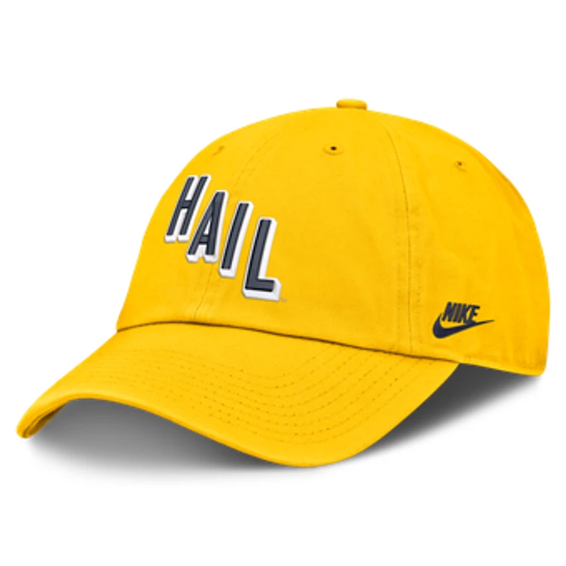 Men's Nike Maize Michigan Wolverines Legacy Letter & Mascot Club Adjustable Hat