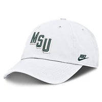 Men's Nike  White Michigan State Spartans Legacy Letter & Mascot Club Adjustable Hat