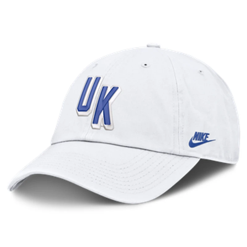 Men's Nike  White Kentucky Wildcats Legacy Letter & Mascot Club Adjustable Hat