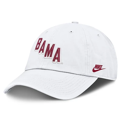 Men's Nike White Alabama Crimson Tide Legacy Letter & Mascot Club Adjustable Hat