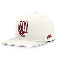 Men's Nike  White Oklahoma Sooners Legacy Letter & Mascot Pro Snapback Hat